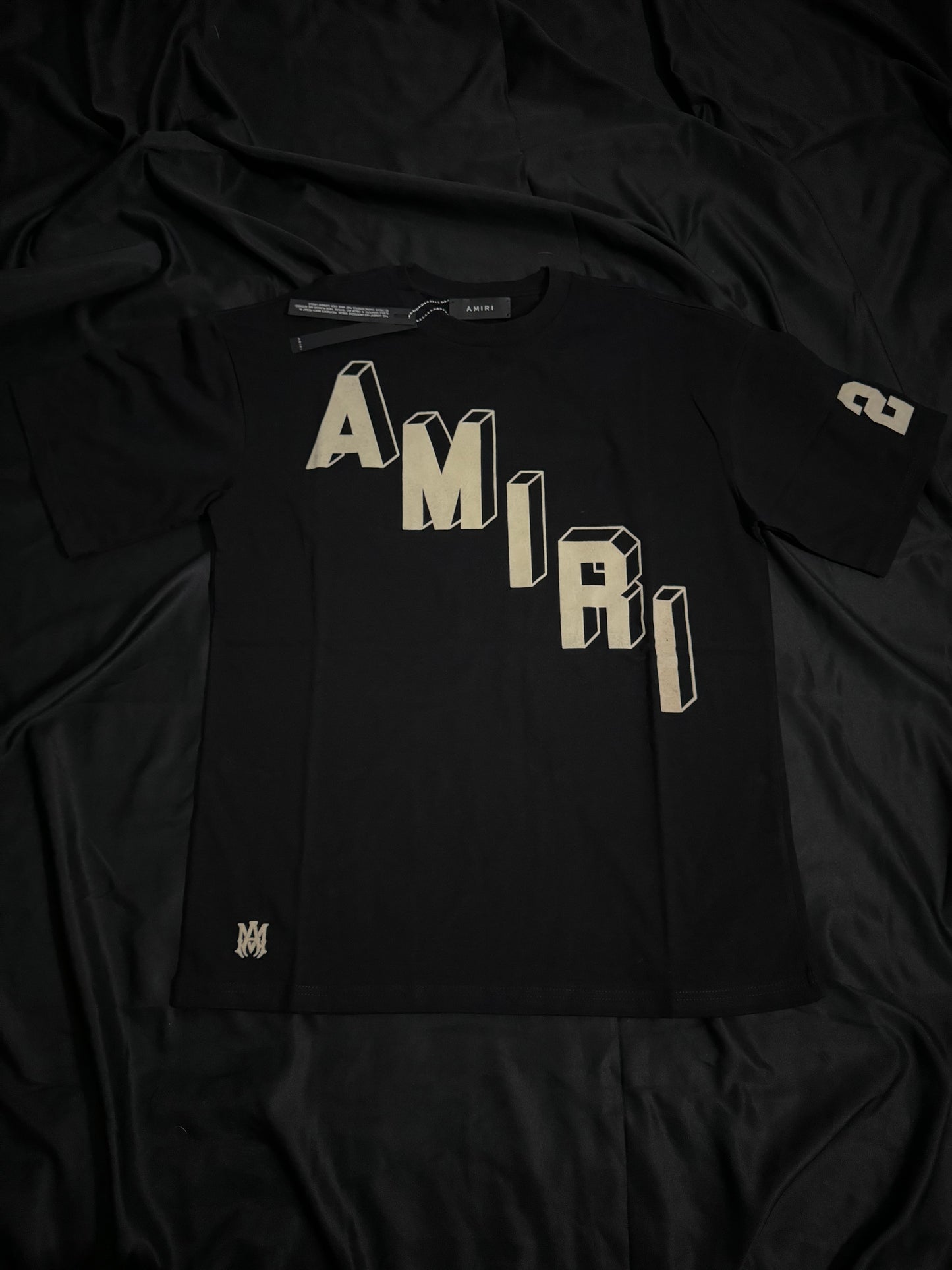 AMIRI Asymmetrical Logo-Print T-Shirt