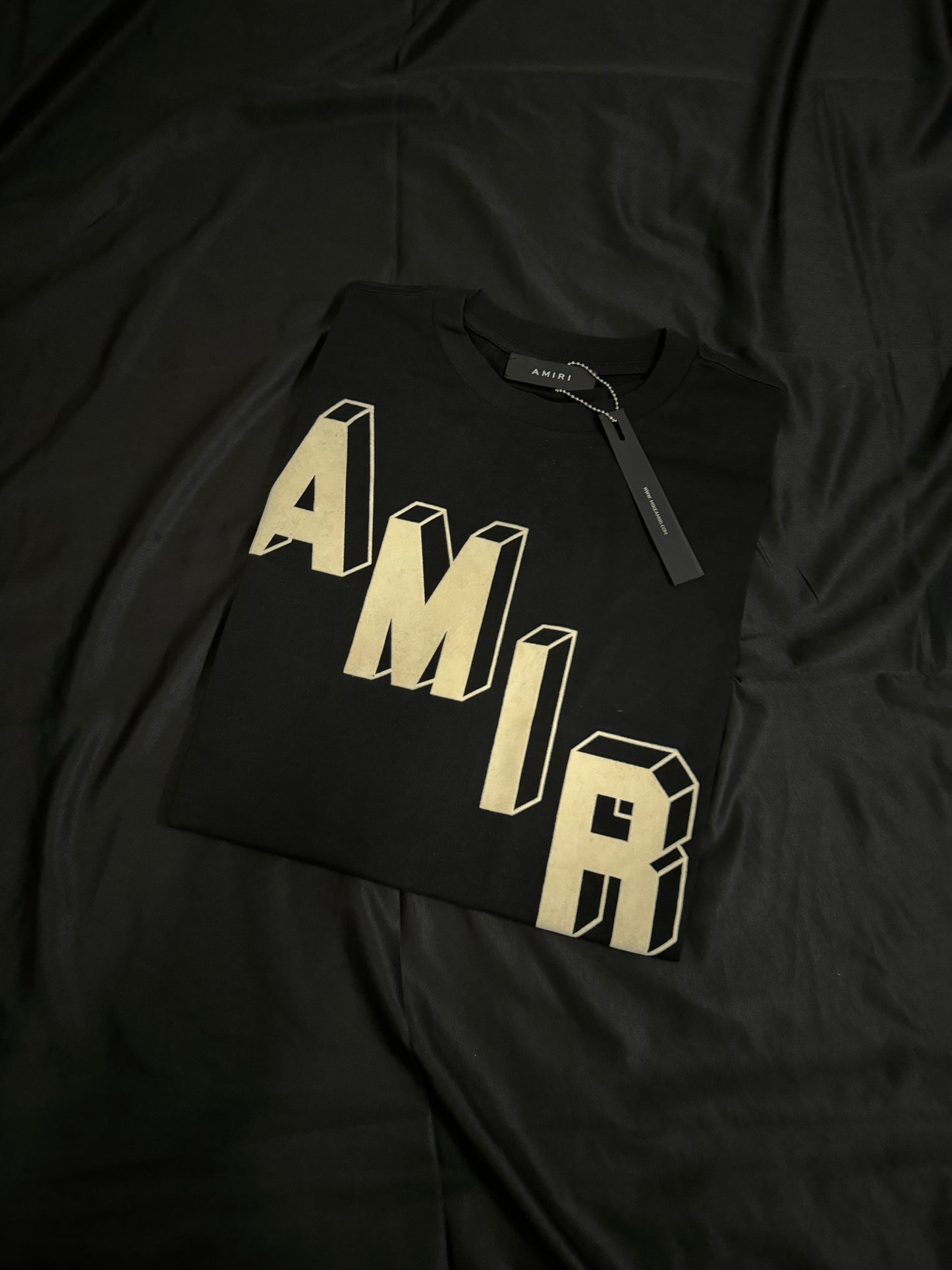 AMIRI Asymmetrical Logo-Print T-Shirt